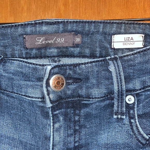 •LEVEL 99•OCEAN WASH "LIZA" HIGH RISE SKINNY STYLE DENIM JEANS SIZE 28 EUC - Picture 3 of 8